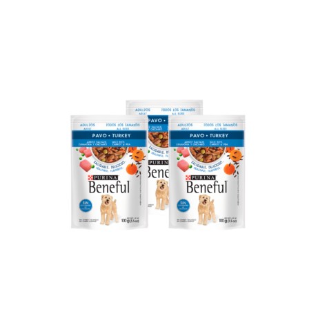 Combo 5 sobres Beneful adulto pavo 1.20Kg