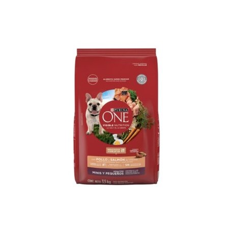 One perro adulto minis/pequeños Pollo y Salmón 3.5kg