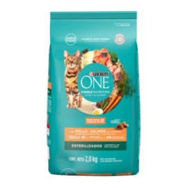 One gato adulto esterilizado pollo y salmón 2kg