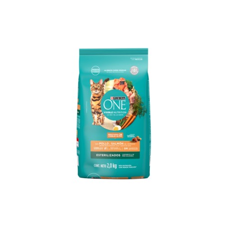 One gato adulto esterilizado pollo y salmón 2kg
