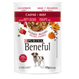 – Beneful perro cachorro razas minis y pequeñas carne sobre (100 g)