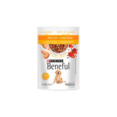 – Beneful perro cachorro todas las razas pollo sobre (100 g)
