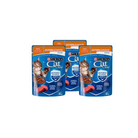 Combo 24 sobres Cat Chow adulto esterilizado Carne