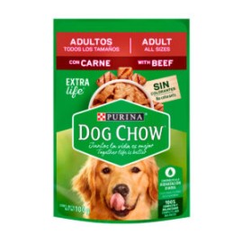 – Dog Chow adulto todos los tamaños carne sobre 100g