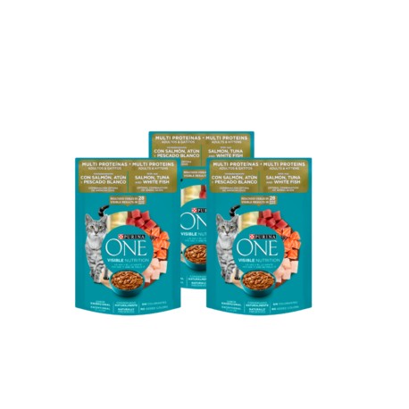 Combo 5 sobres One gatitos/adultos Multi Proteínas