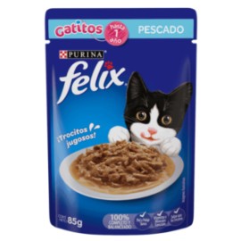 Felix gatitos sobre Pescado y Salsa 85g