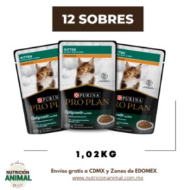 Combo 12 sobres Pro Plan gatito/kitten Pollo