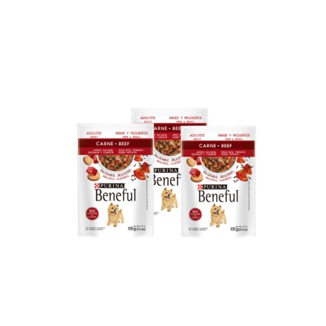 Combo 5 sobres Beneful adulto carne y arroz 1.20Kg