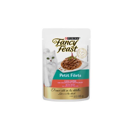 – Fancy Feast gato adulto Petit Filets carne sobre 85g