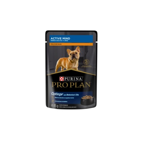 – Pro Plan perro adulto 7+ todas las razas pollo sobre (85 g)