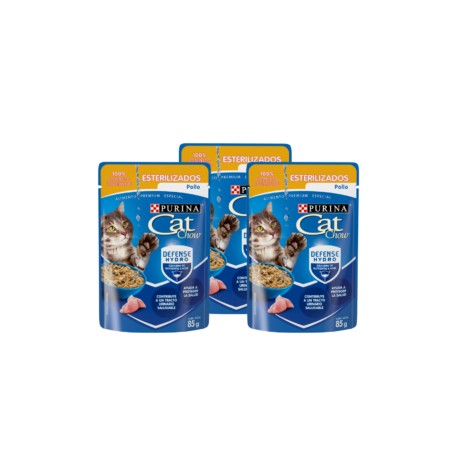 Combo 24 sobres Cat Chow gato adulto esterilizado pollo