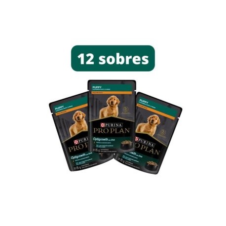 Combo 12 sobres Pro Plan perro cachorro/puppy Pollo
